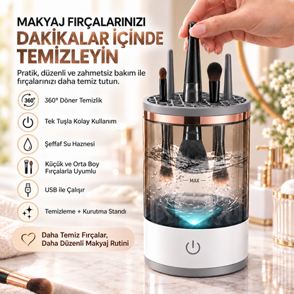 Ecrena™ – Otomatik Makyaj Fırçası Temizleyici