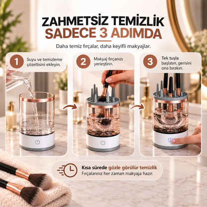 Ecrena™ – Otomatik Makyaj Fırçası Temizleyici